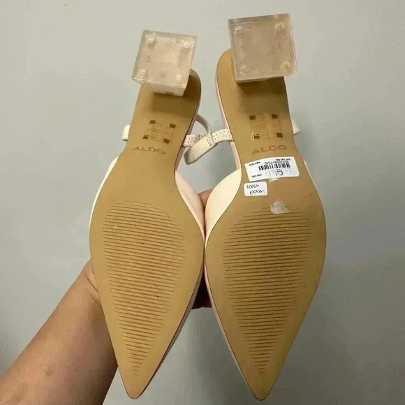 Aldo Malaga Sling Back High Heel Light Pink Formal Shoes Size  7.5 NWT - Picture 7 of 13